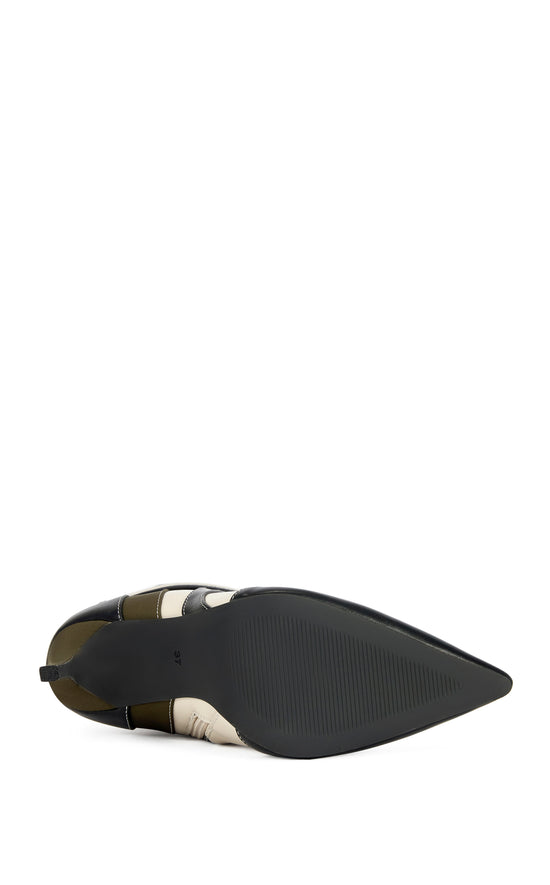 AMADA-OLIVE SPORTY POINT-TOE STILETTO BOOTIE