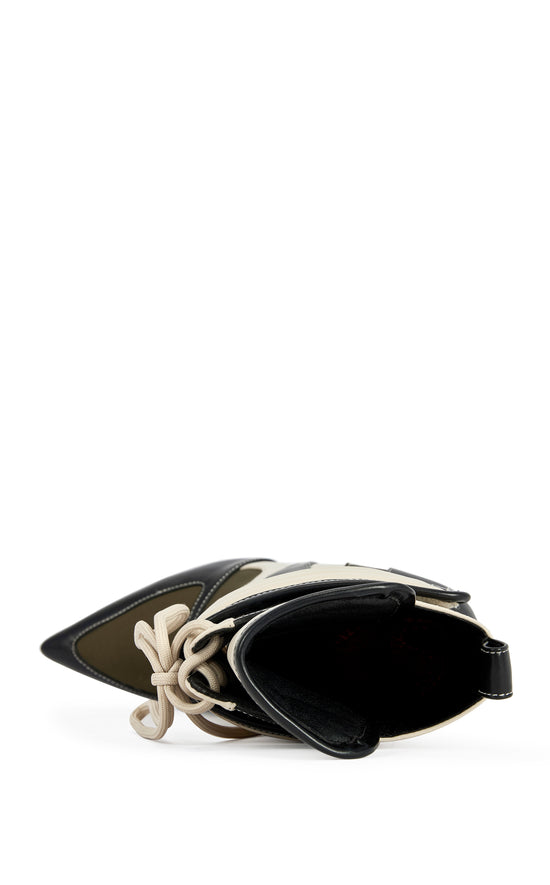 AMADA-OLIVE SPORTY POINT-TOE STILETTO BOOTIE