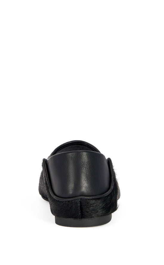 AMARIS-BLACK GENUINE LEATHER FLAT