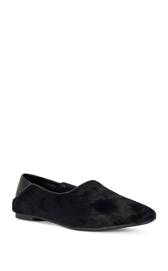 AMARIS-BLACK GENUINE LEATHER FLAT