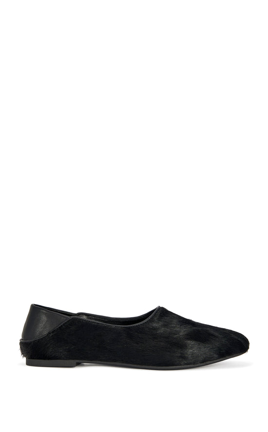 AMARIS-BLACK GENUINE LEATHER FLAT
