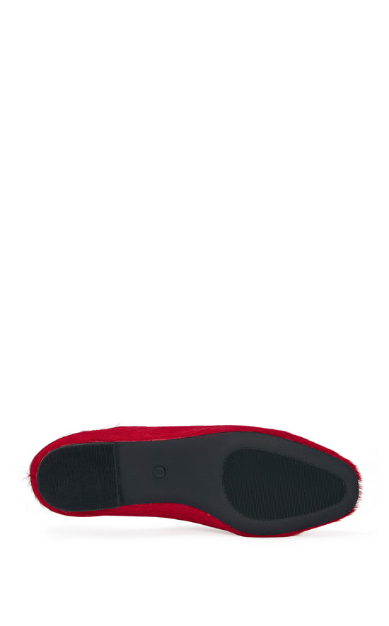 AMARIS-RED GENUINE LEATHER FLAT