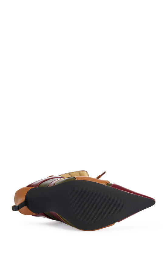 AMBRE-OLIVEMULTI SPORTY POINT-TOE WRAP-AROUND STILETTO PUMP