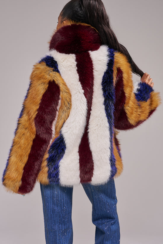 AMBRIA-MULTI FAUX FUR JACKET