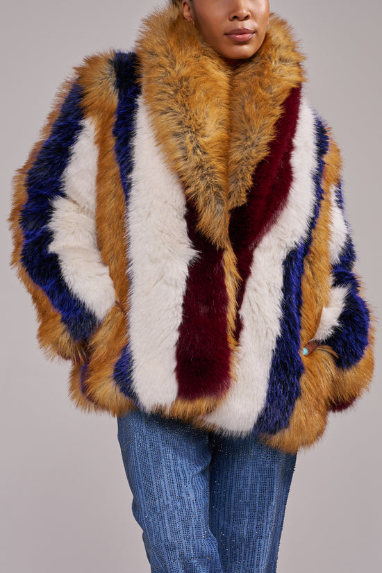 AMBRIA-MULTI FAUX FUR JACKET
