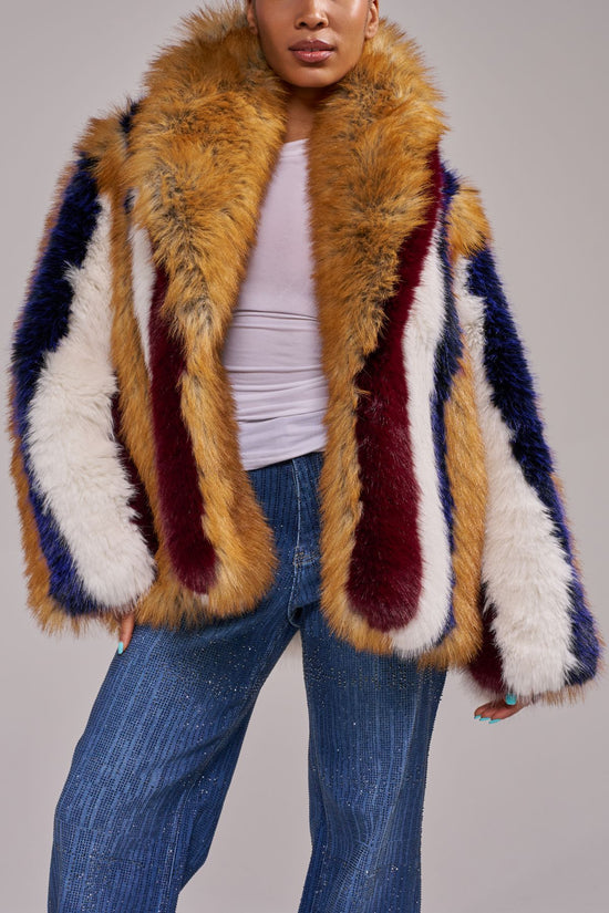 AMBRIA-MULTI FAUX FUR JACKET