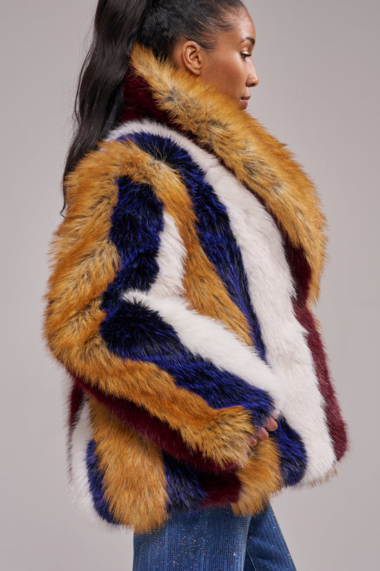 AMBRIA-MULTI FAUX FUR JACKET