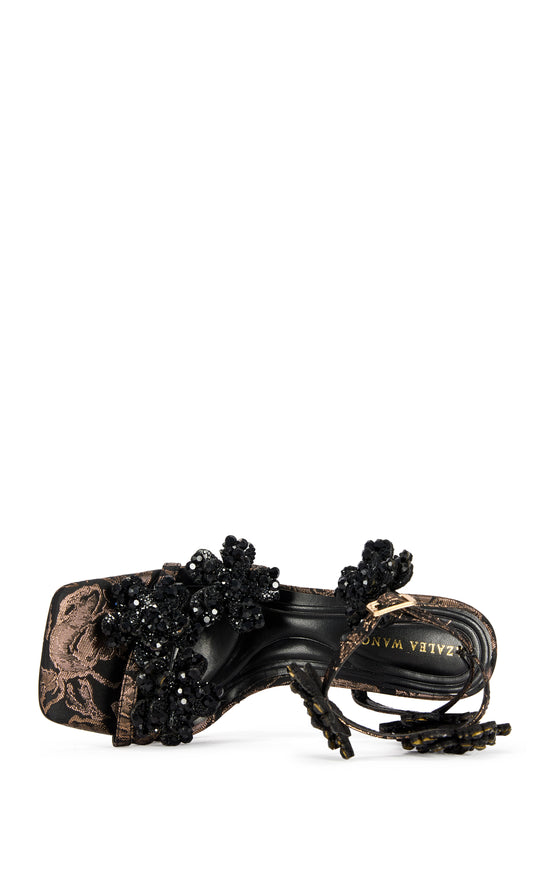 ANASTASIA-BRONZE EMBELLISHED STILETTO SANDAL