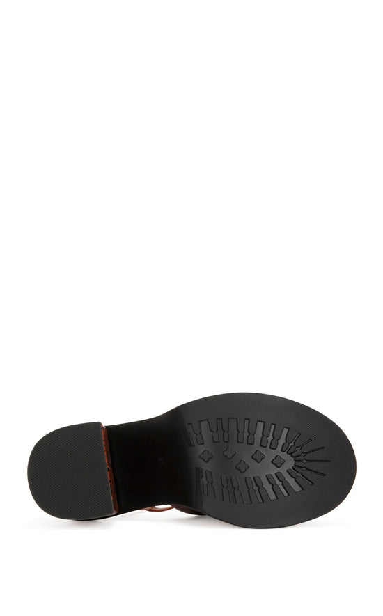 ANTHELMINE-COGNAC PLATFORM SANDAL