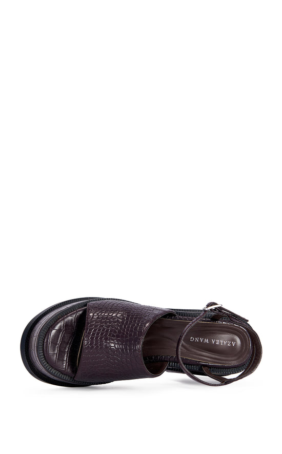 ANTHELMINE-ESPRESSO BLOCK SANDAL