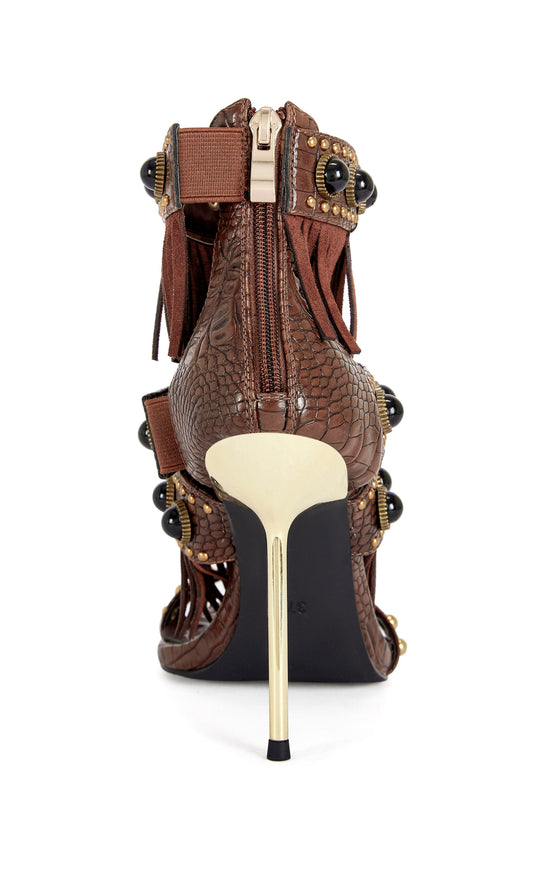 ANTOINE-CHOCOLATE STILETTO SANDAL