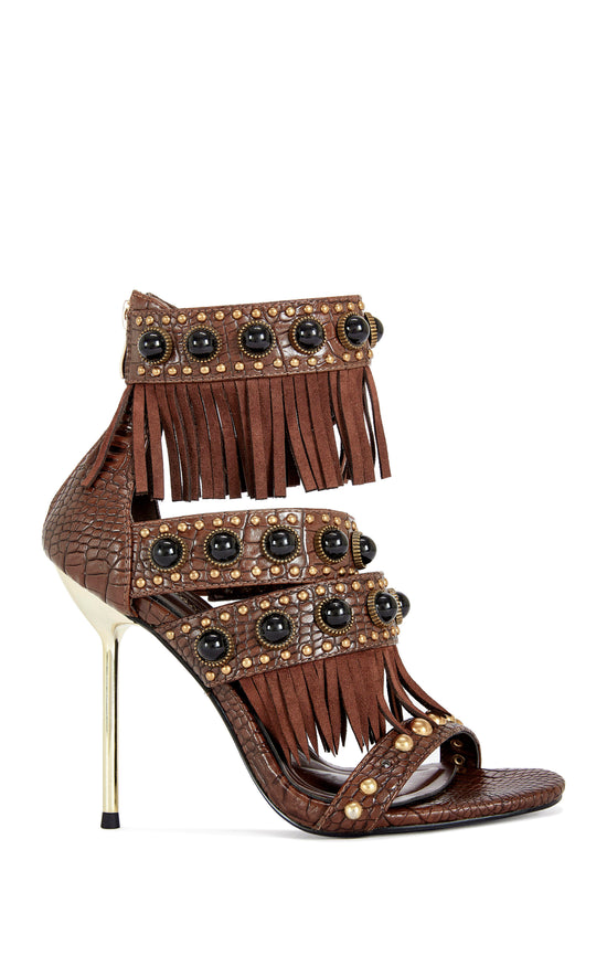 ANTOINE-CHOCOLATE STILETTO SANDAL