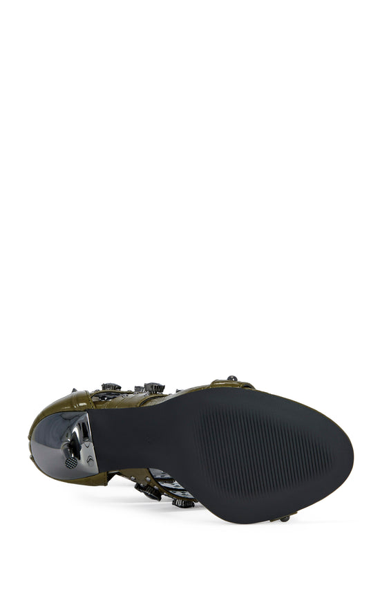 ANTONIA-OLIVE STILETTO SANDAL