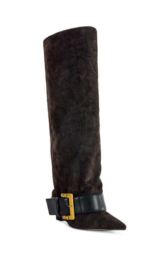 ANTONINA-BROWN WEDGE BOOT