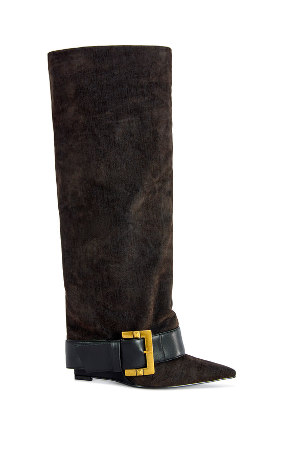 ANTONINA-BROWN WEDGE BOOT