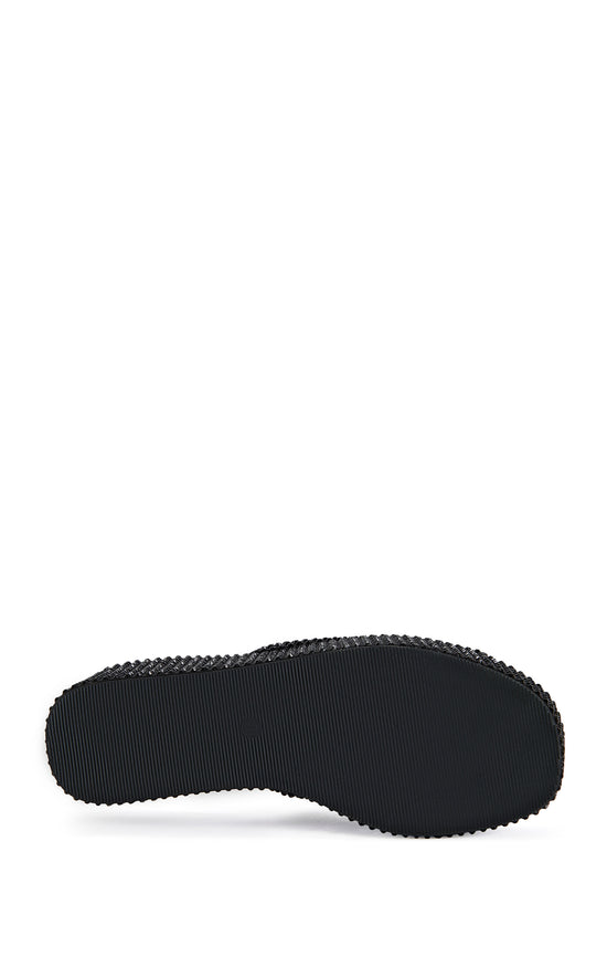 ARACHNA-BLACK RHINESTONE PLATFORM SANDAL