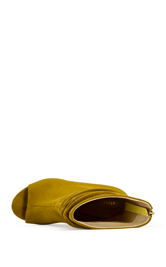 ARLO-MUSTARD CURVED WEDGE BOOTIE