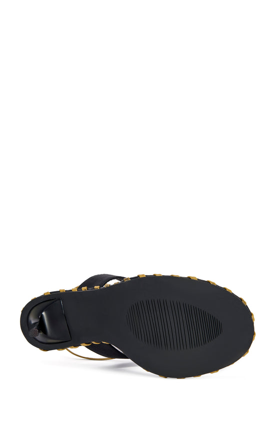 ATMOS-BLACK WRAP-AROUND STILETTO SANDAL