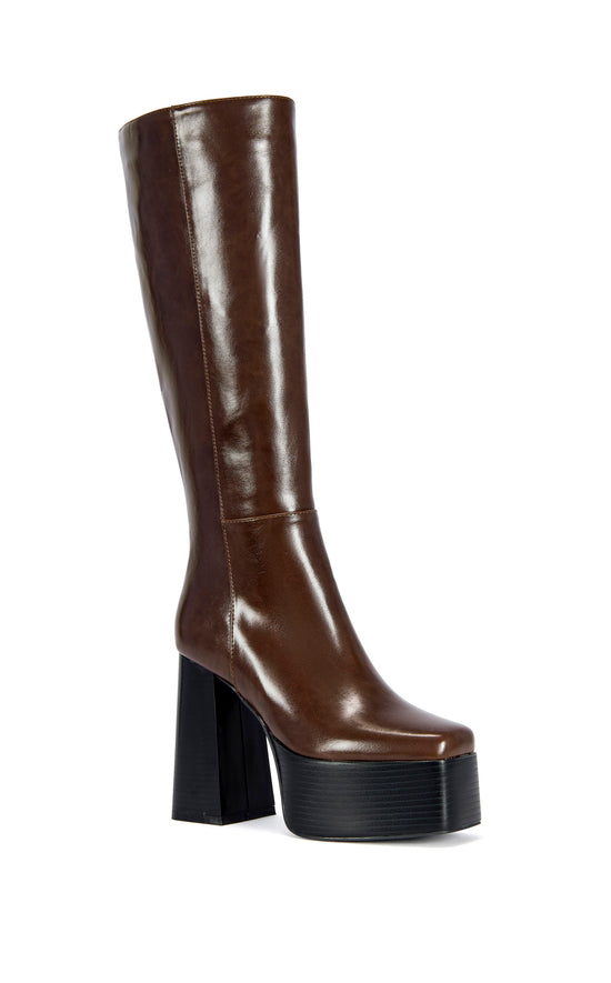 AUGUSTINE-CHOCOLATE PLATFORM BOOT