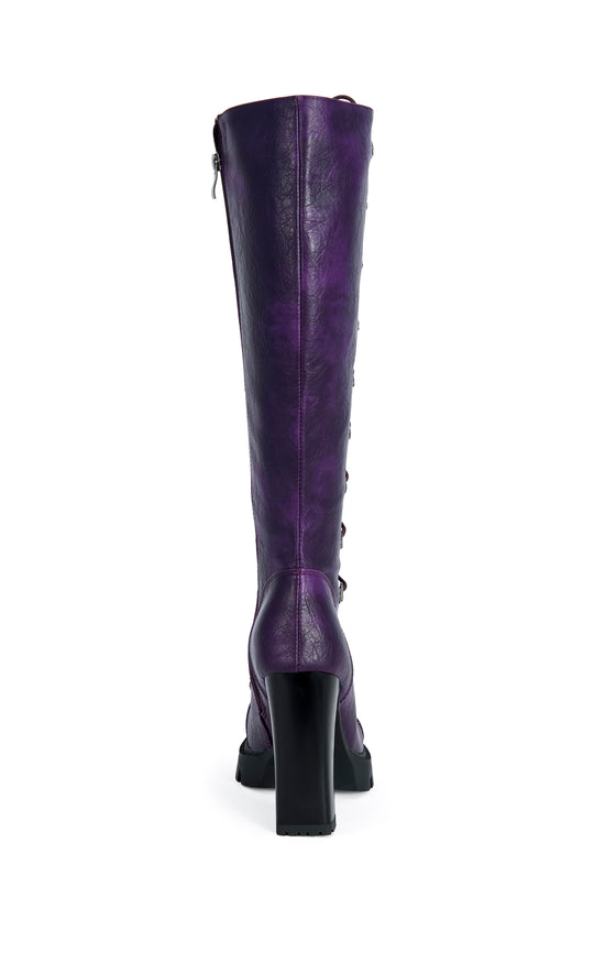 AURIGA-PLUM COMBAT BLOCK BOOT