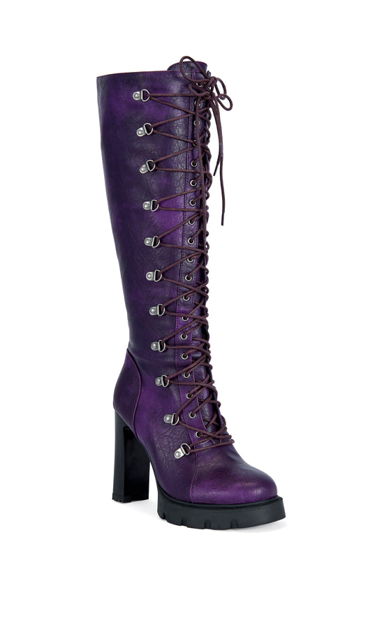 AURIGA-PLUM COMBAT BLOCK BOOT