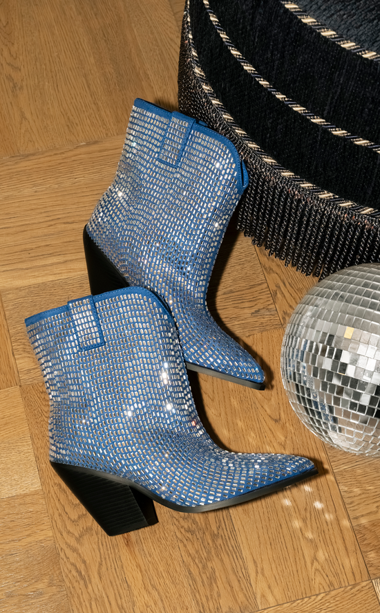 LAETITIA-BLUE WESTERN BOOTIE