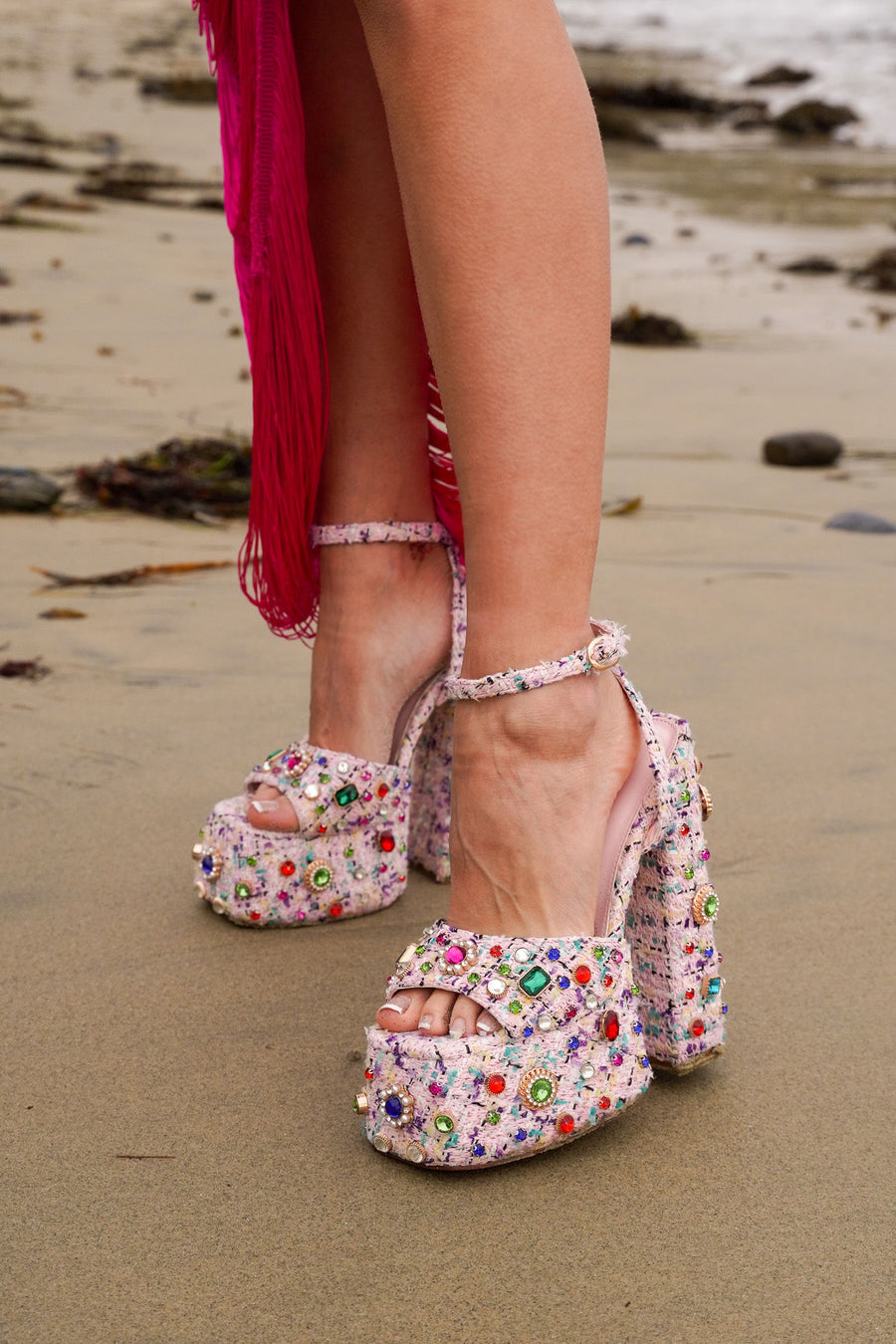 HYACINTH-PINK PLATFORM SANDAL