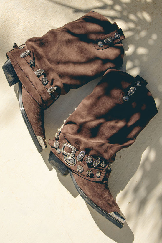 ASHRAF-CHOCOLATE WESTERN BOOTIE