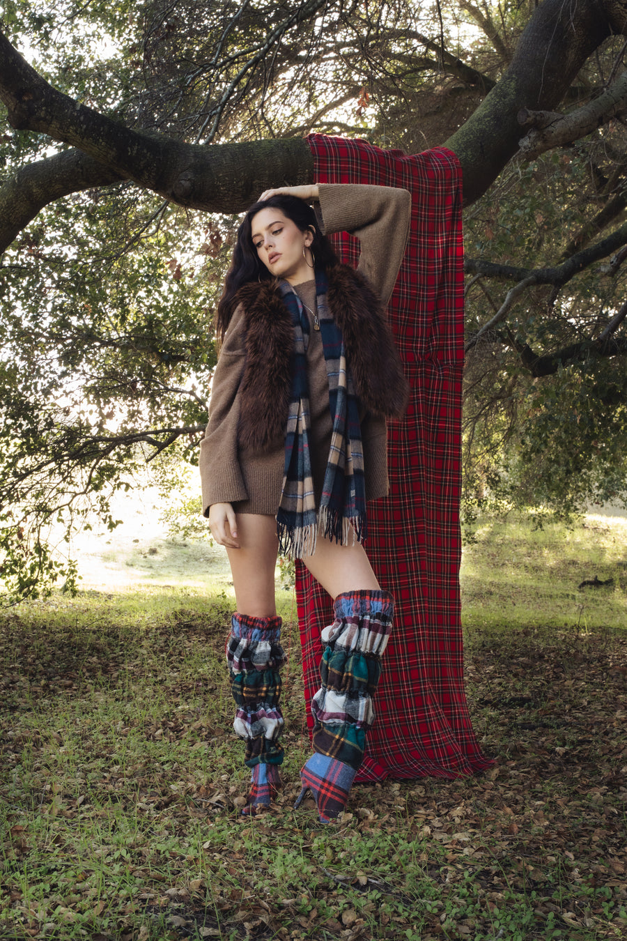 ELODIE-PLAIDMULTI STILETTO BOOT