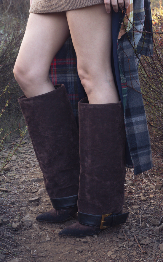 ANTONINA-BROWN WEDGE BOOT