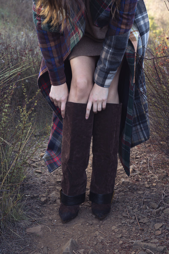 ANTONINA-BROWN WEDGE BOOT