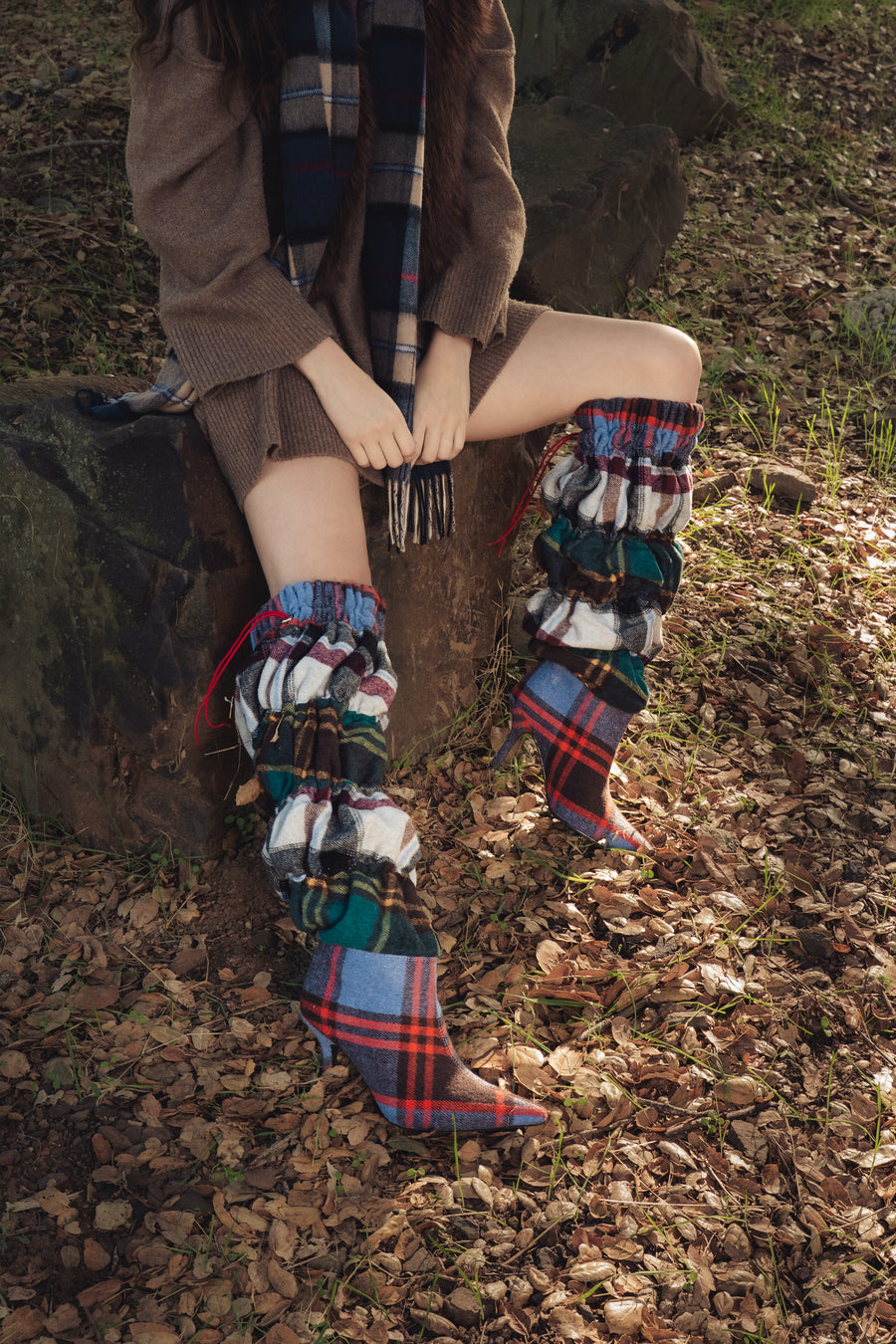 ELODIE-PLAIDMULTI STILETTO BOOT