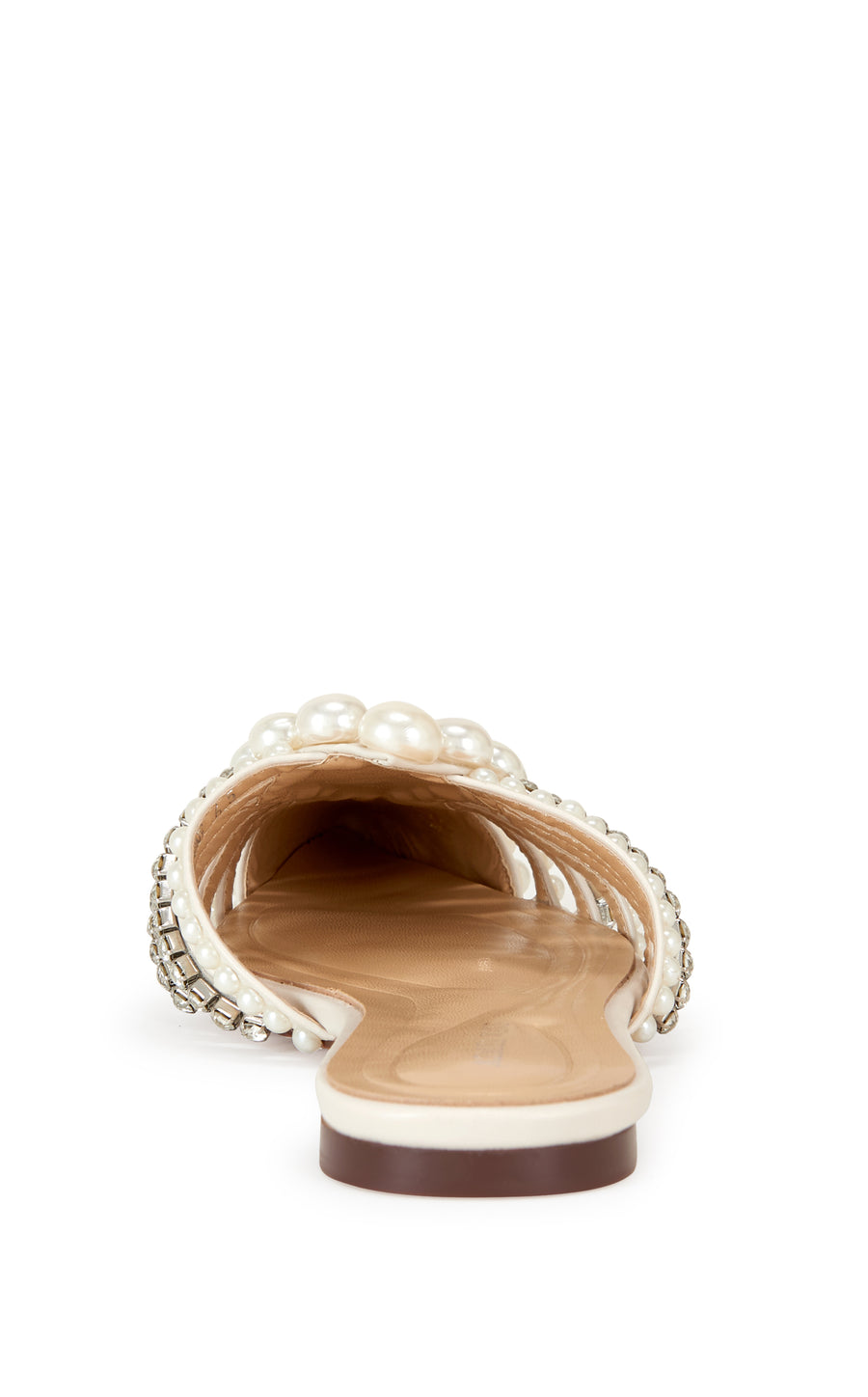 ADALINE-BONE PEARL POINTED TOE FLAT