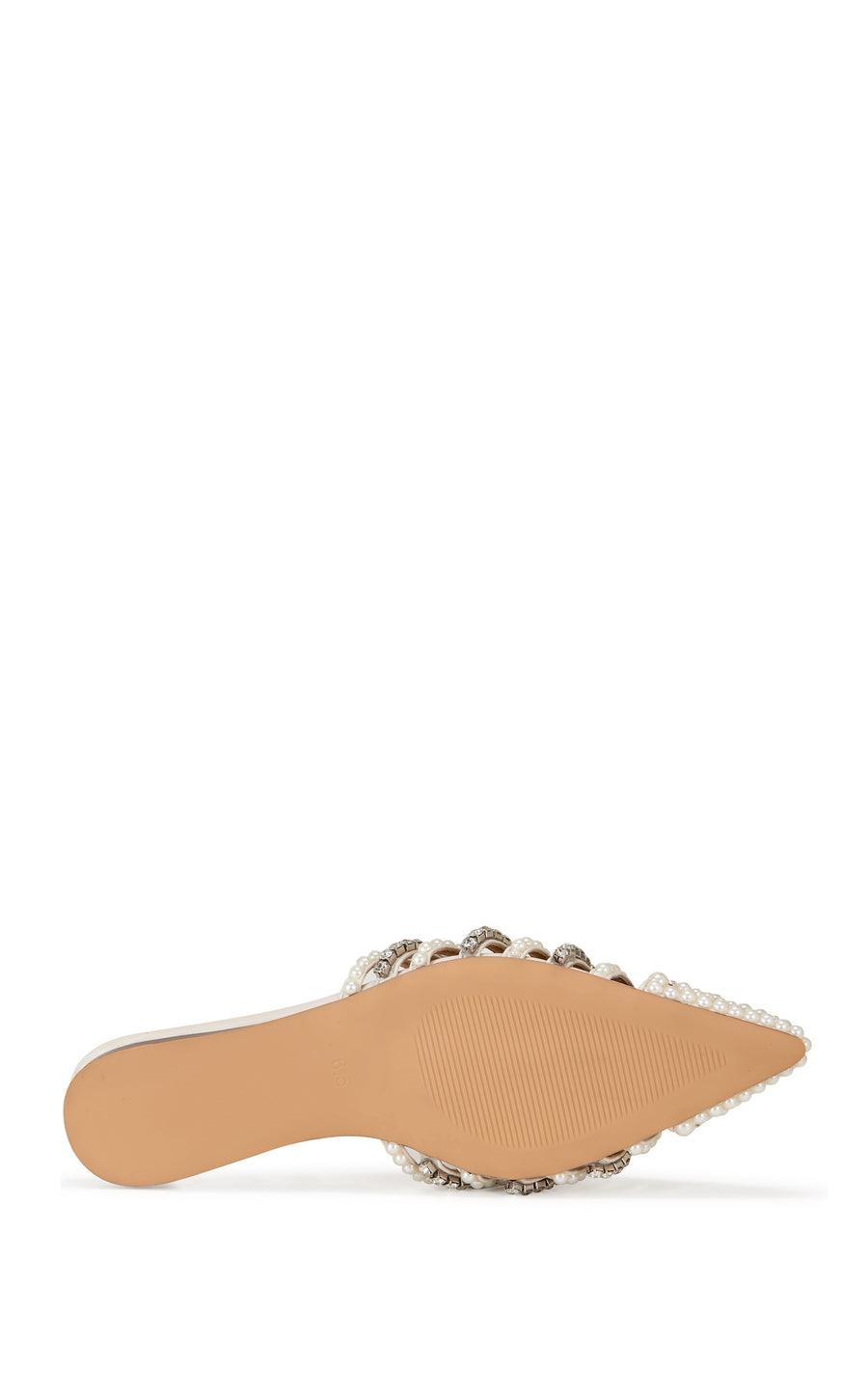 ADALINE-BONE PEARL POINTED TOE FLAT