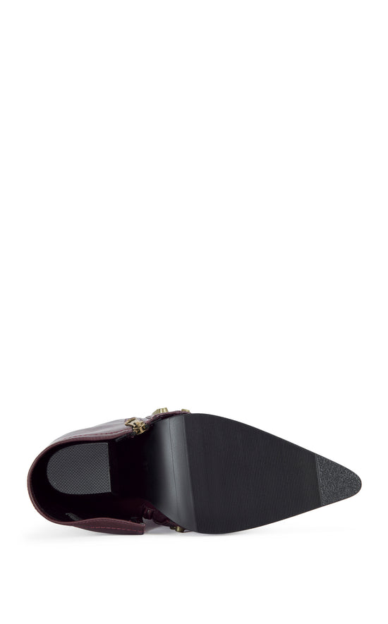 AGUSTUE-BURGUNDY STUDDED WESTERN BOOT
