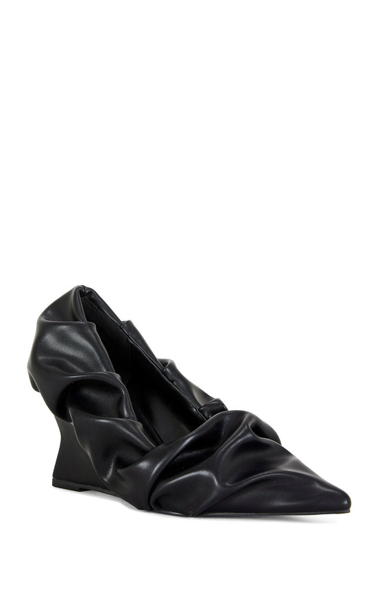 AICHA-BLACK WEDGE PUMP