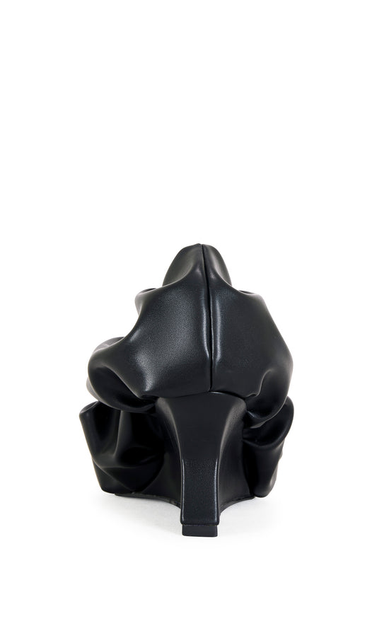 AICHA-BLACK WEDGE PUMP | AZALEA WANG