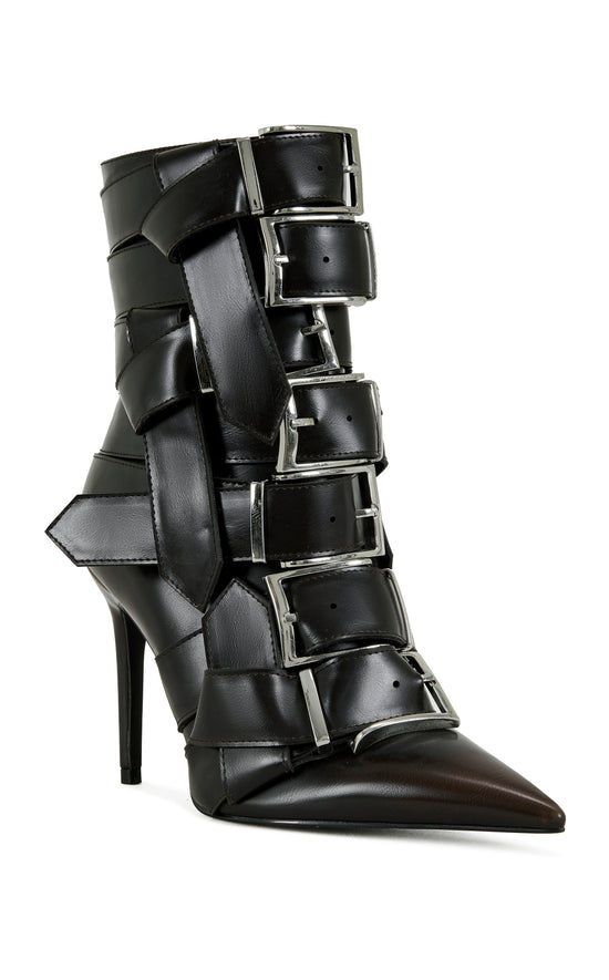 ALCETAS-CHOCOLATE STILETTO BOOTIE