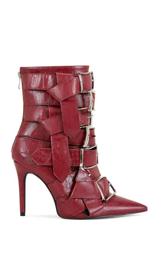 ALCETAS-RED STILETTO BOOTIE