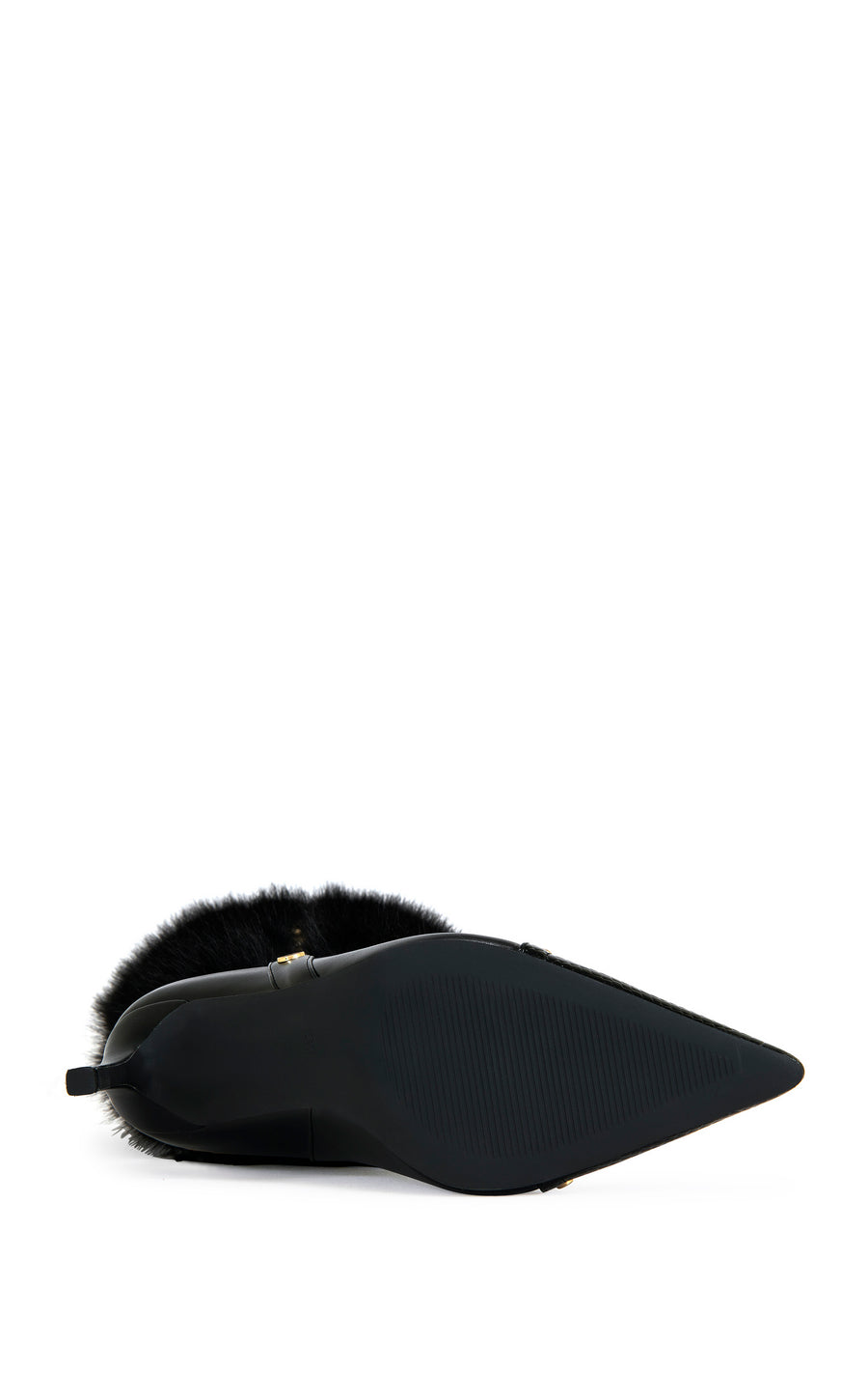 ALISETTE-BLACK FAUX FUR STILETTO BOOT
