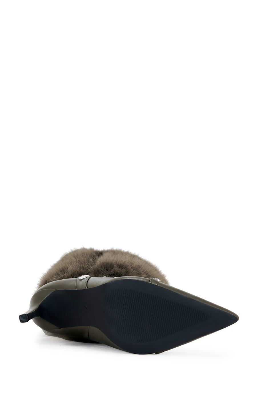 ALISETTE-OLIVE FAUX FUR STILETTO BOOT