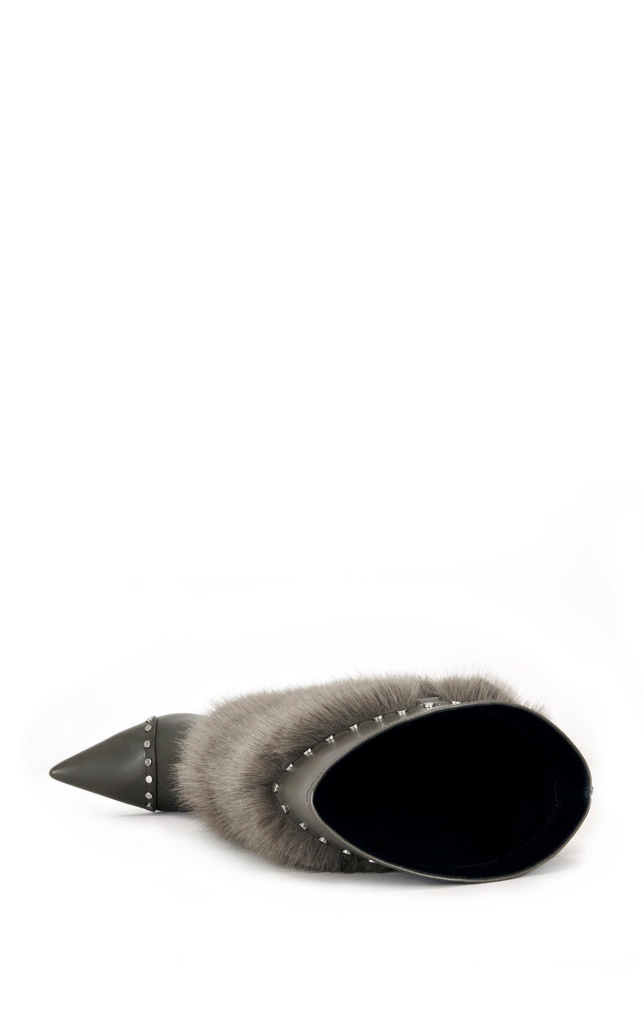 ALISETTE-OLIVE FAUX FUR STILETTO BOOT