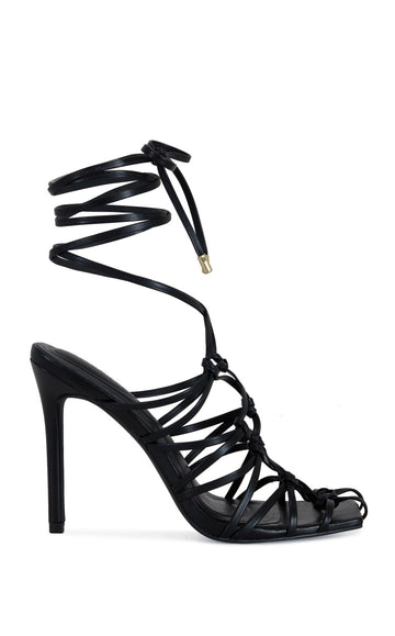 AMENRA-BLACK ROPE HEELED SANDAL