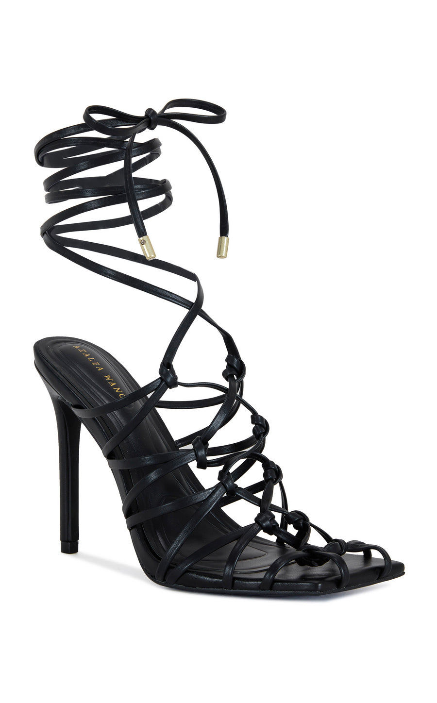 AMENRA-BLACK ROPE HEELED SANDAL