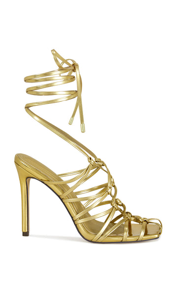 AMENRA-GOLD ROPE STILETTO SANDAL