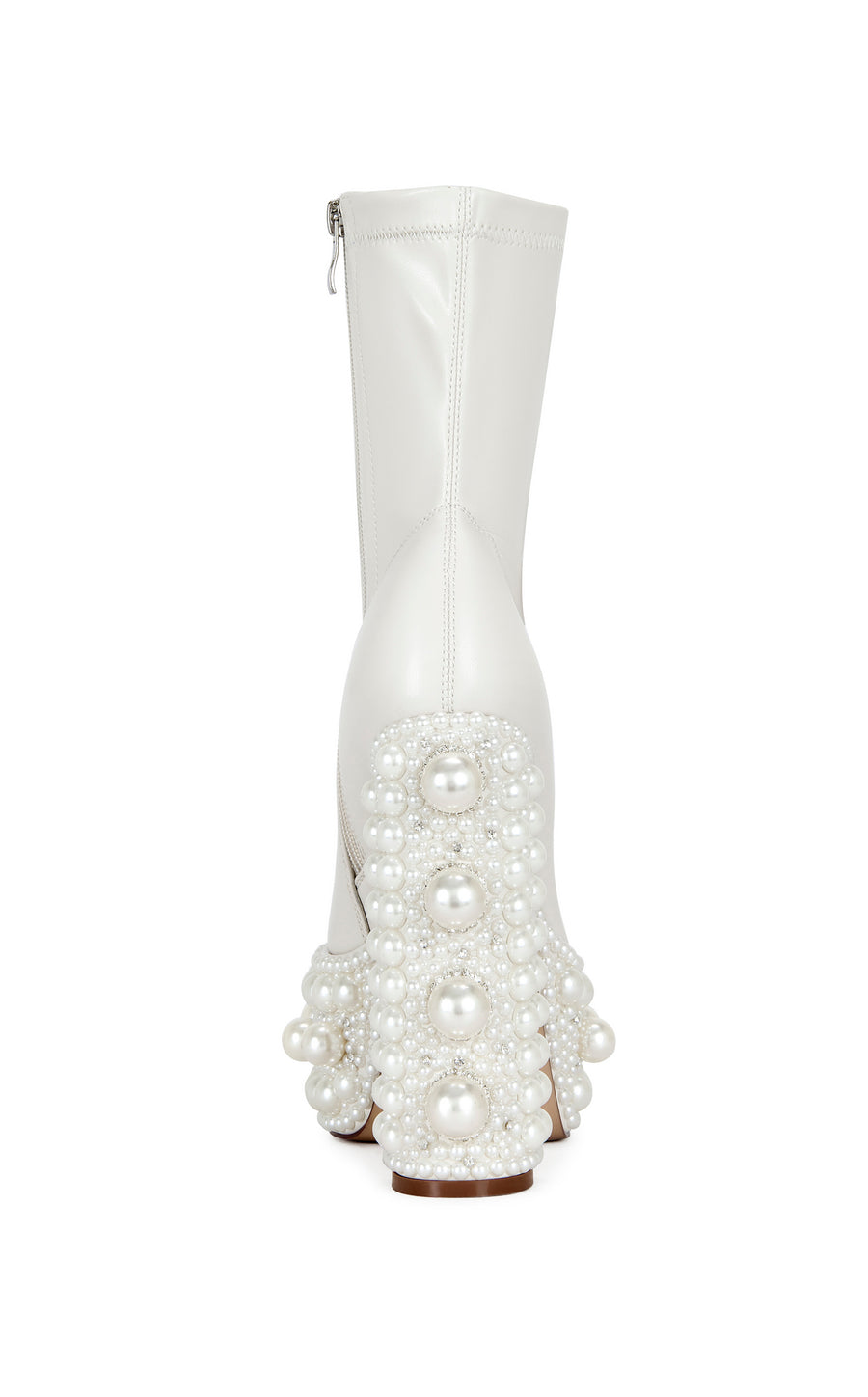 ANTARIS-BEIGE PEARL PLATFORM BOOTIE