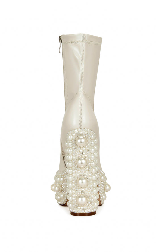 ANTARIS-BEIGE PLATFORM BOOTIE | AZALEA WANG