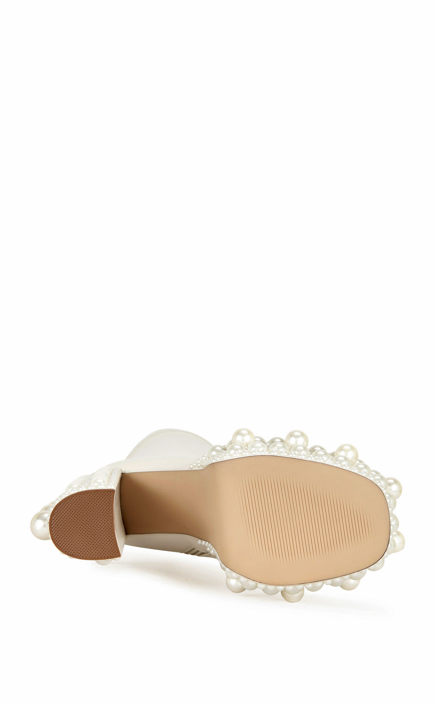 ANTARIS-BEIGE PEARL PLATFORM BOOTIE