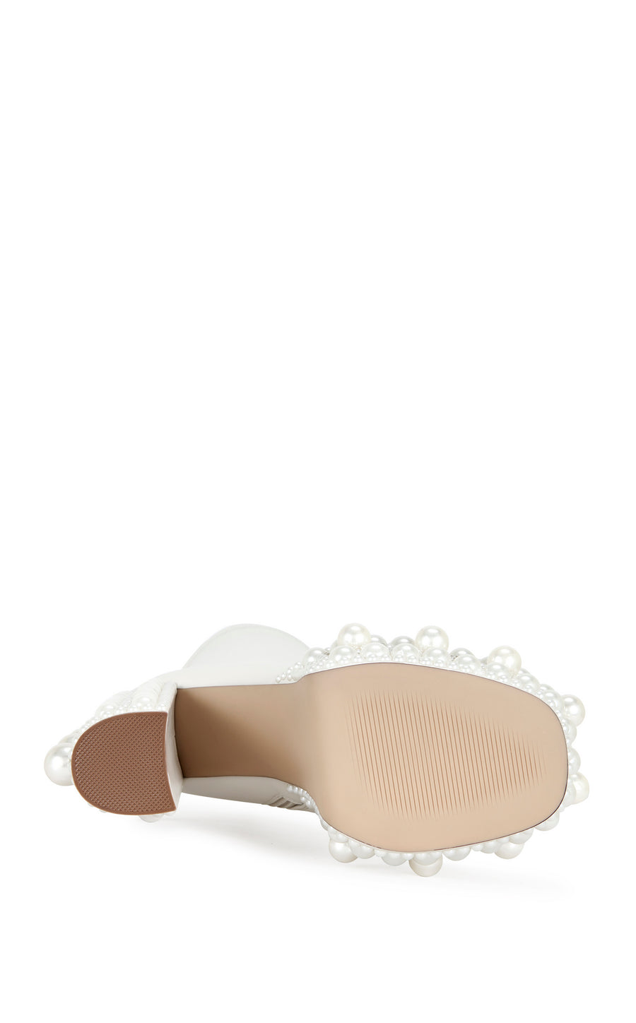 ANTARIS-BEIGE PEARL PLATFORM BOOTIE