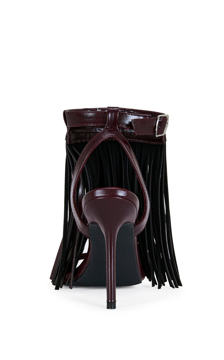 ANTIQUE-BURGUNDY STILETTO SANDAL